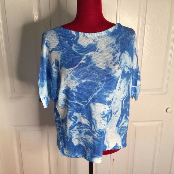 Moda Italia Italian Cotton  Knit top/Blouse sz Medium - Picture 1 of 4